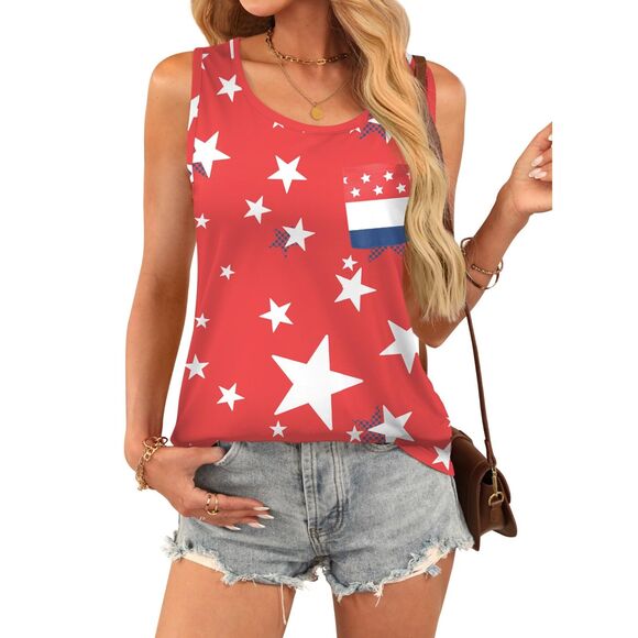 Red White Blue Tank Top, SIZE XL, 6L-145T001 - Picture 1 of 1